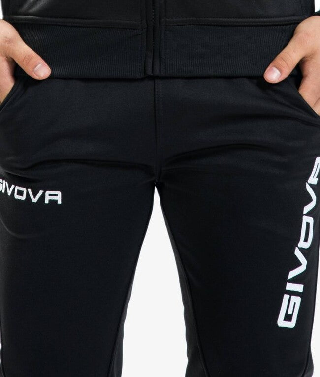 TUTA GIVOVA ONE FULL ZIP POLARFLEECE NERO/BIANCO