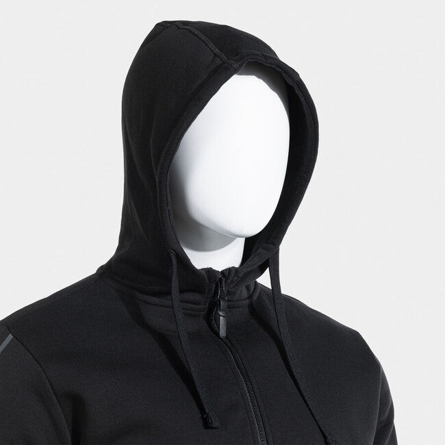 ICONO STREET ZIP-UP HOODIE BLACK DARK GRAY BLACK-ANTHRACITE