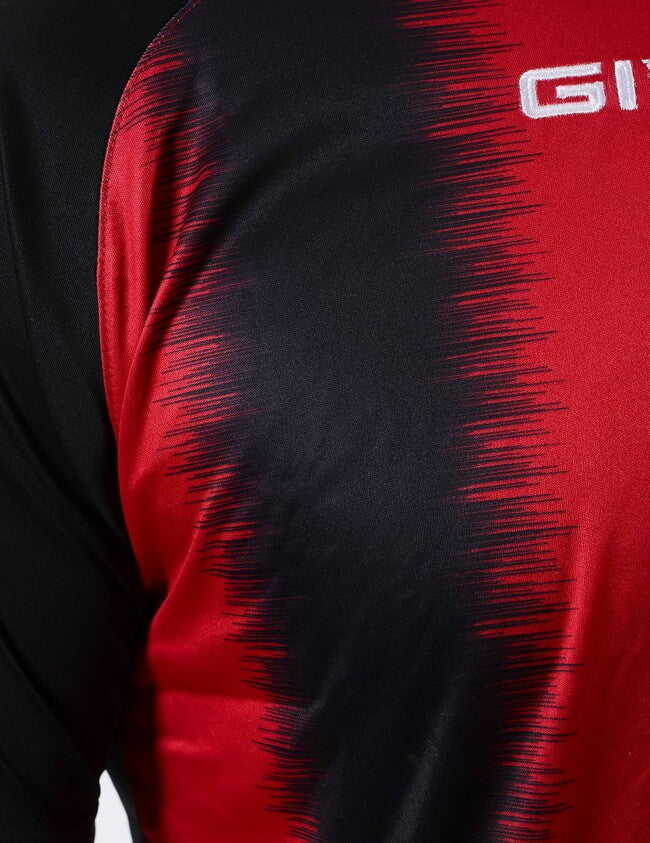 SHIRT STRIPE  M/C INTERLOCK ROSSO/NERO