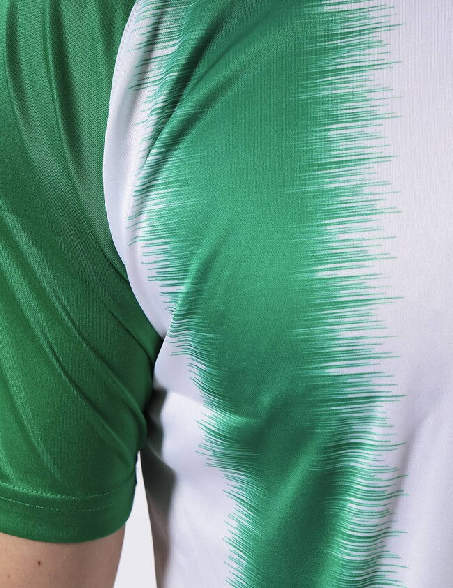 SHIRT STRIPE  M/C INTERLOCK VERDE/BIANCO