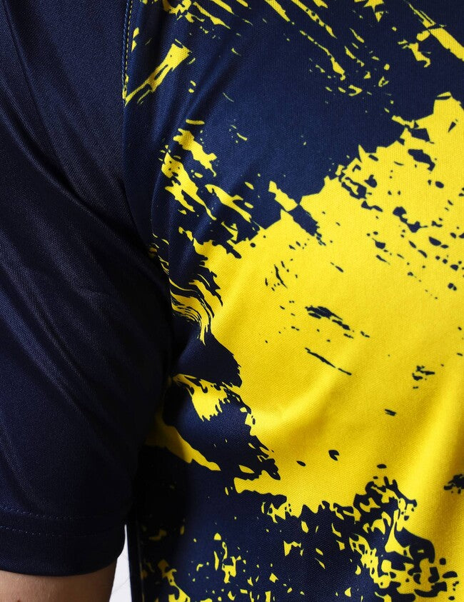 SHIRT ART INTERLOCK M/C GIALLO/BLU