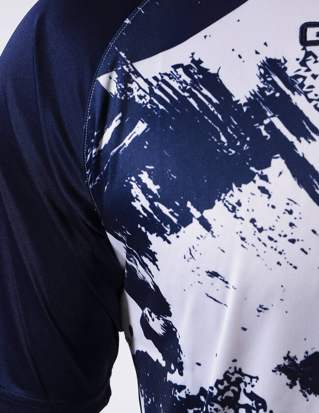SHIRT ART INTERLOCK M/C BIANCO/BLU