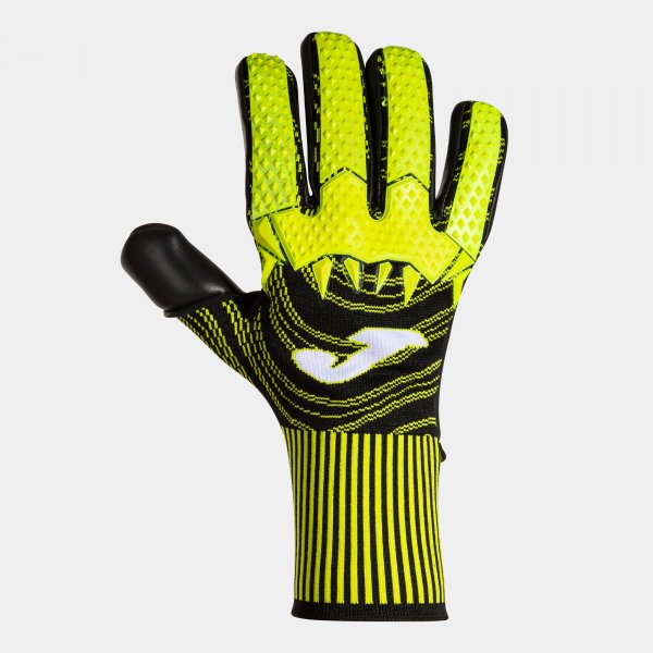 Γάντια τερματοφύλακα AREA 360 GOALKEEPER GLOVES μαύρο κίτρινο φθορίζον