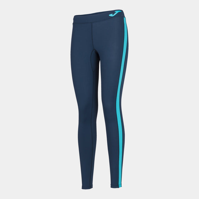 Γυναικεία παντελόνι για τρέξιμο ASCONA LONG TIGHTS ναυτικό μπλε τιρκουάζ