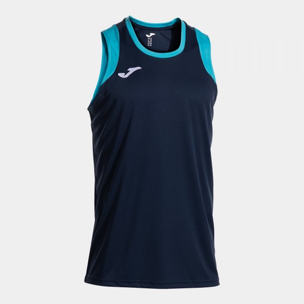 Μπασκετική φανέλα CANCHA SLEEVELESS SHIRT πορτοκαλί - σκούρο ναυτικό μπλε-τιρκουάζ