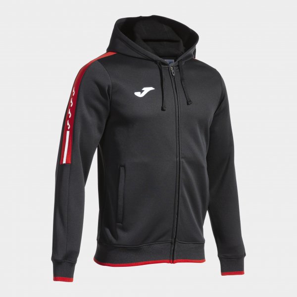 Φούτερ με κουκούλα OLIMPIADA ZIP-UP HOODIE μαύρο κόκκινο