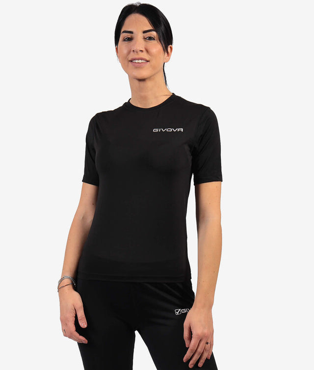 Θερμική μπλούζα CORPUS 2 MAGLIA INTIMA ELASTICA M/C μαύρο