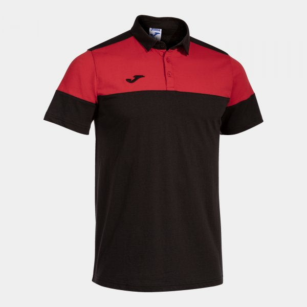 Μπλούζα πόλο CREW V SHORT SLEEVE POLO μαύρο κόκκινο