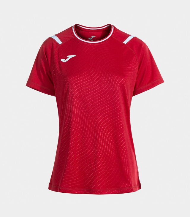 Γυναικεία κοντομάνικη μπλούζα DINAMO II SHORT SLEEVE T-SHIRT κόκκινο λευκό