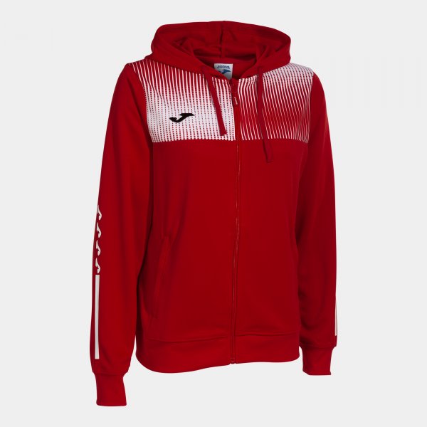 Γυναικεία φούτερ με κουκούλα ECO SUPERNOVA ZIP-UP HOODIE κόκκινο λευκό