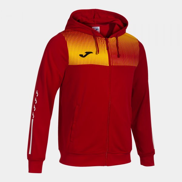 Φούτερ με κουκούλα ECO SUPERNOVA ZIP-UP HOODIE κόκκινο κίτρινο