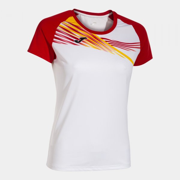 Γυναικεία μπλούζα για τρέξιμο ELITE X SHORT SLEEVE T-SHIRT λευκό κόκκινο