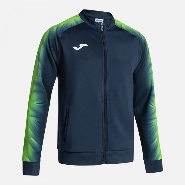 Φούτερ με φερμουάρ ELITE XI FULL ZIP SWEATSHIRT ναυτικό μπλε φθορίζον πράσινο