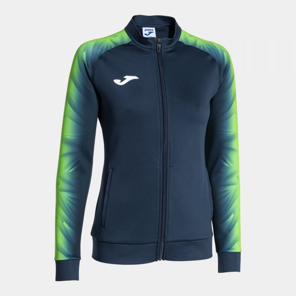 Γυναικεία φούτερ με φερμουάρ ELITE XI FULL ZIP SWEATSHIRT ναυτικό μπλε φθορίζον πράσινο