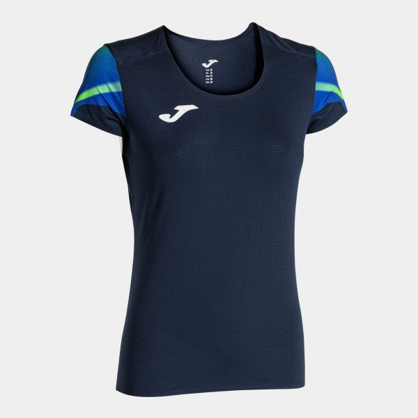Γυναικεία μπλούζα για τρέξιμο ELITE XI SHORT SLEEVE T-SHIRT ναυτικό μπλε φθορίζον πράσινο