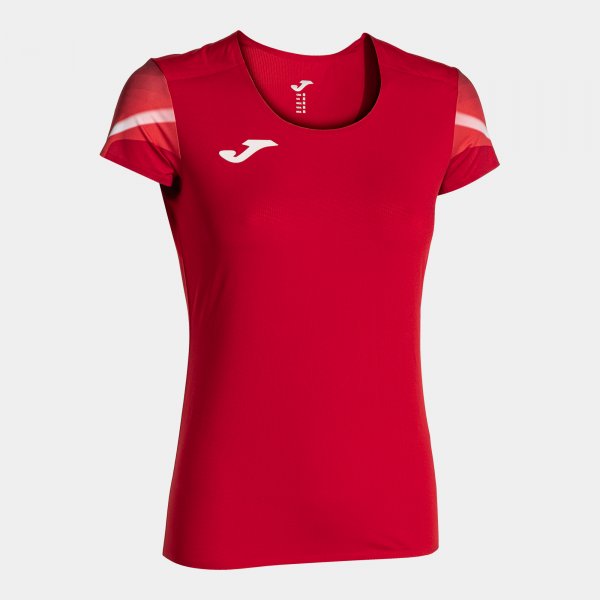Γυναικεία μπλούζα για τρέξιμο ELITE XI SHORT SLEEVE T-SHIRT κόκκινο λευκό