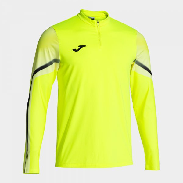 Φούτερ για τρέξιμο ELITE XI SWEATSHIRT φθορίζον κίτρινο μαύρο