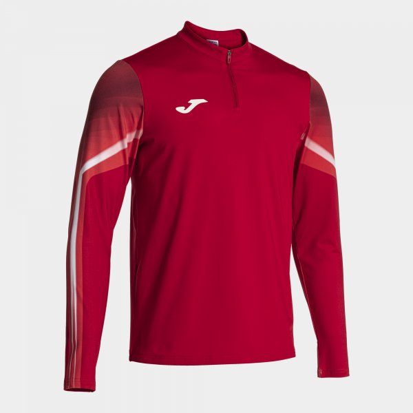 Φούτερ για τρέξιμο ELITE XI SWEATSHIRT κόκκινο λευκό