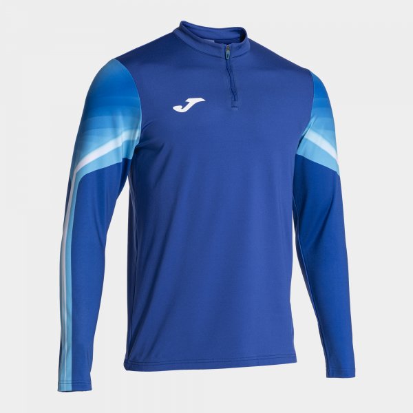 Φούτερ για τρέξιμο ELITE XI SWEATSHIRT γαλάζιο λευκό