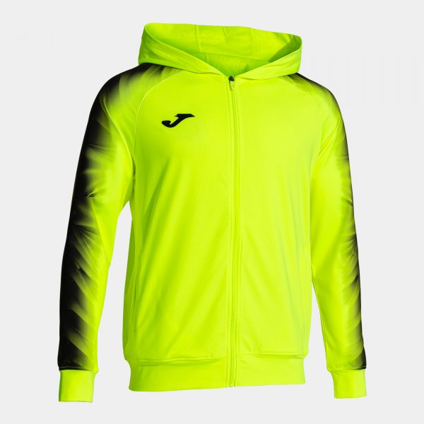 Φούτερ με κουκούλα ELITE XI ZIP-UP HOODIE φθορίζον κίτρινο μαύρο