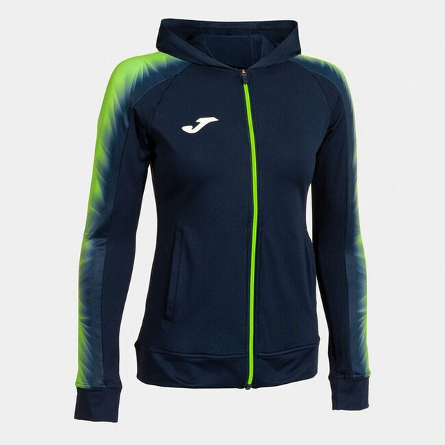 Γυναικεία φούτερ με κουκούλα ELITE XI ZIP-UP HOODIE ναυτικό μπλε φθορίζον πράσινο