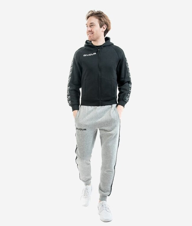 Φούτερ FELPA FULL ZIP BAND μαύρο