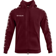 Φούτερ με κουκούλα FELPA FULL ZIP CON CAPPUCCIO TERRY BAND γρανάτη