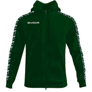 Φούτερ με κουκούλα FELPA FULL ZIP CON CAPPUCCIO TERRY BAND πράσινο του δάσους