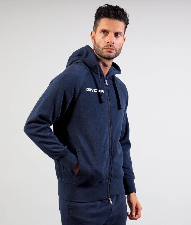 Φούτερ FELPA KING FULLZIP μπλε