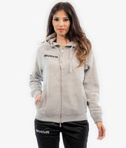 Φούτερ FELPA KING FULLZIP ανοιχτό μελανζέ γκρι