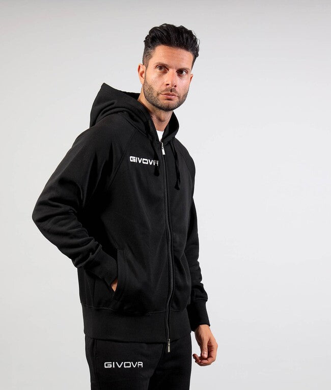 Φούτερ FELPA KING FULLZIP μαύρο