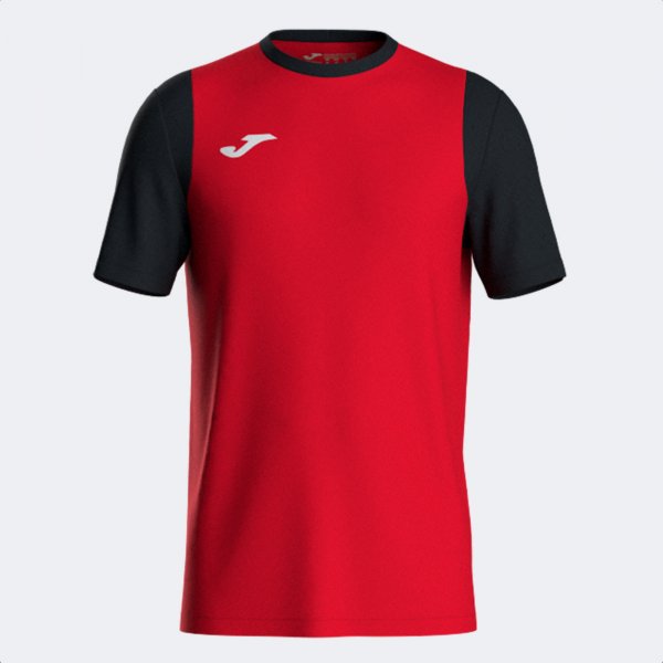 Μπασκετική φανέλα CANCHA SHORT SLEEVE T-SHIRT κόκκινο μαύρο