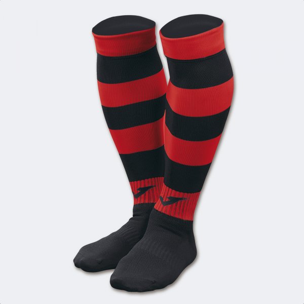 Κάλτσες ποδοσφαίρου / κάλτσες ZEBRA II MID-CALF FOOTBALL SOCKS (4 PCS) μαύρο κόκκινο