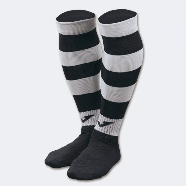 Κάλτσες ποδοσφαίρου / κάλτσες ZEBRA II MID-CALF FOOTBALL SOCKS (4 PCS) μαύρο λευκό