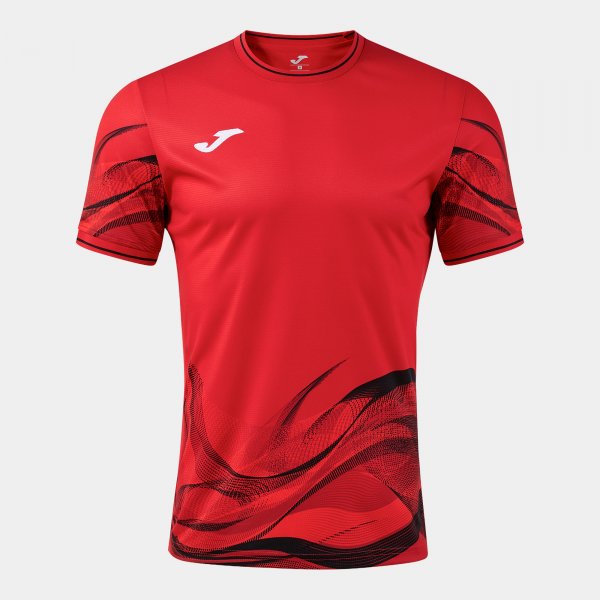 WAVE ΚΟΝΤΟΜΑΝΙΚΟ T-SHIRT ΚΟΚΚΙΝΟ ΜΑΥΡΟ ΚΟΚΚΙΝΟ-ΜΑΥΡΟ