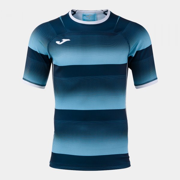 ΑΝΔΡΙΚΟ T-SHIRT STONE RUGBY PRO ΚΟΝΤΟ ΜΑΝΙΚΙ ΓΑΛΑΖΙΟ ΣΚΟΥΡΟ ΜΠΛΕ ΓΑΛΑΖΙΟ-ΜΠΛΕ