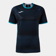 STONE RUGBY PRO ΚΟΝΤΟΜΑΝΙΚΟ T-SHIRT ΣΚΟΥΡΟ ΜΠΛΕ ΦΘΟΡΙΖΟΝ ΤΟΥΡΚΟΥΑΖ ΣΚΟΥΡΟ ΜΠΛΕ ΤΟΥΡΚΟΥΑΖ