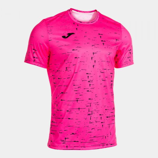 Κοντομάνικη μπλούζα PRO TEAM SHORT SLEEVE T-SHIRT φθορίζον ροζ μαύρο