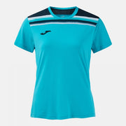 Γυναικεία κοντομάνικη μπλούζα TOLEDO II SHORT SLEEVE T-SHIRT σκούρο ναυτικό μπλε - φθορίζον τιρκουάζ