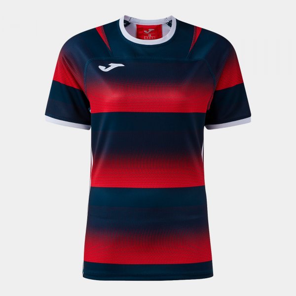STONE RUGBY PRO SHORT SLEEVE T-SHIRT RED DARK NAVY RED-NAVY