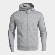 ICONO STREET ZIP-UP HOODIE LIGHT GRAY BLACK GREY