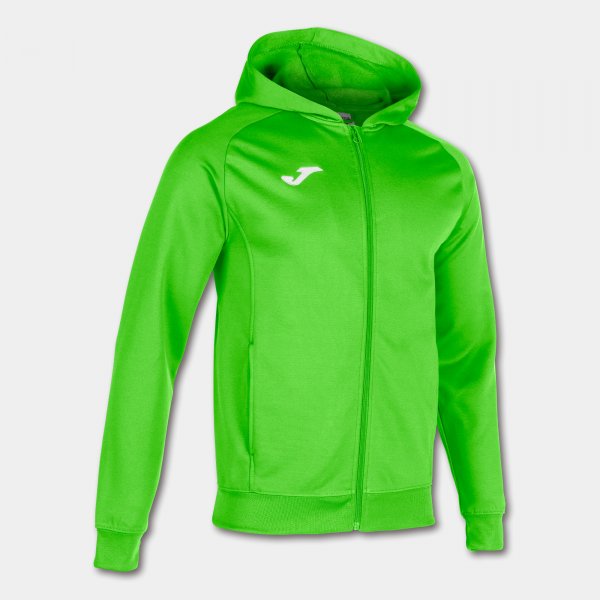 Φούτερ/μπουφάν με κουκούλα MENFIS HOODED JACKET φθορίζον πράσινο