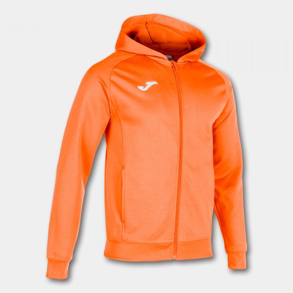 Φούτερ/μπουφάν με κουκούλα MENFIS HOODED JACKET φθορίζον πορτοκαλί
