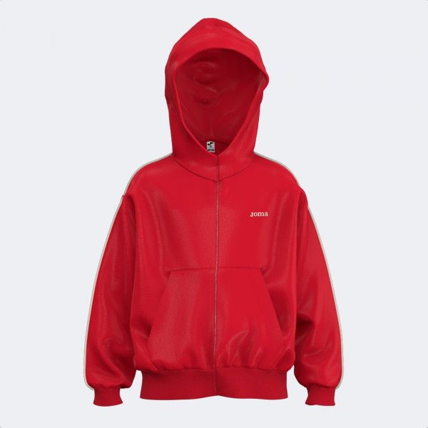Φούτερ JOMA KIDS ZIP-UP HOODIE κόκκινο