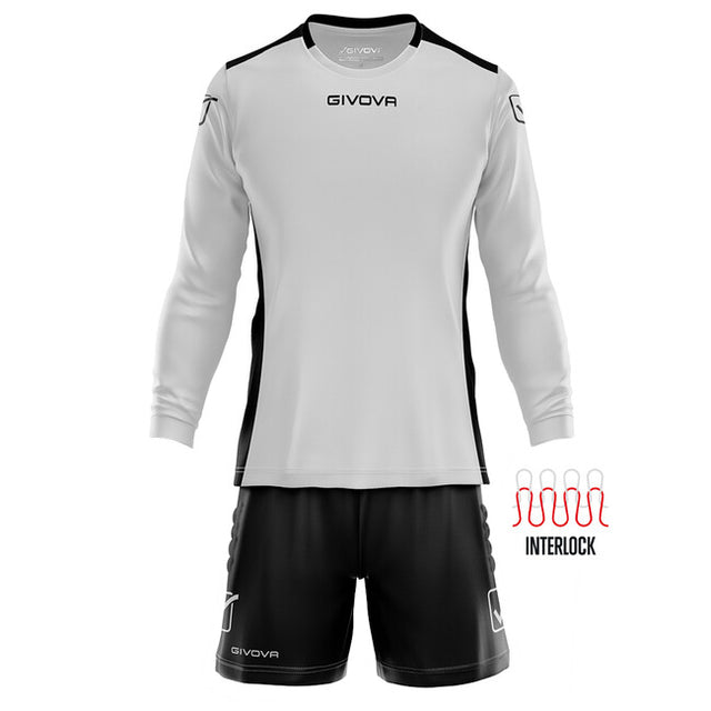 Φανέλα τερματοφύλακα KIT PORTIERE HYGUANA ανοιχτό γκρι-μαύρο