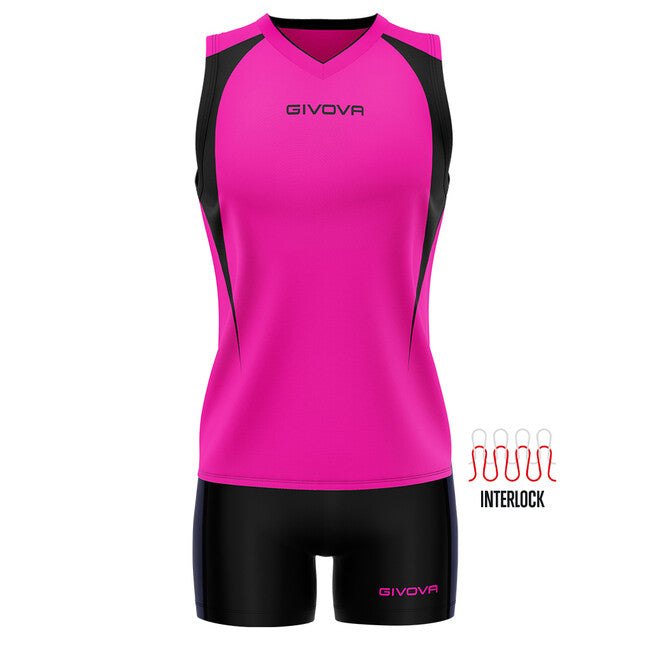 KIT VOLLEY SPIKE FUXIA/NERO