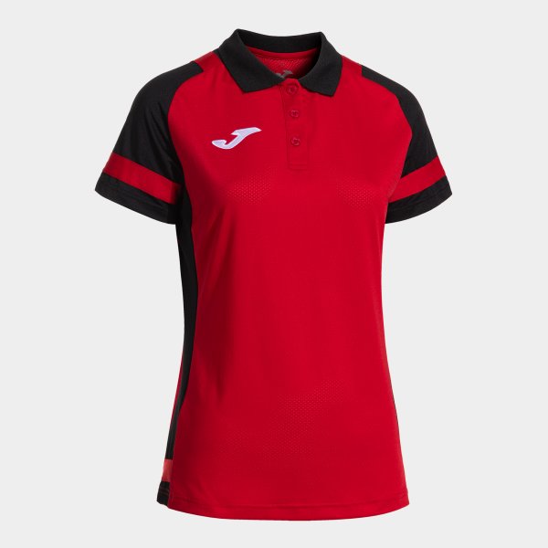 Γυναικεία μπλούζα πόλο LIDER SHORT SLEEVE POLO κόκκινο μαύρο