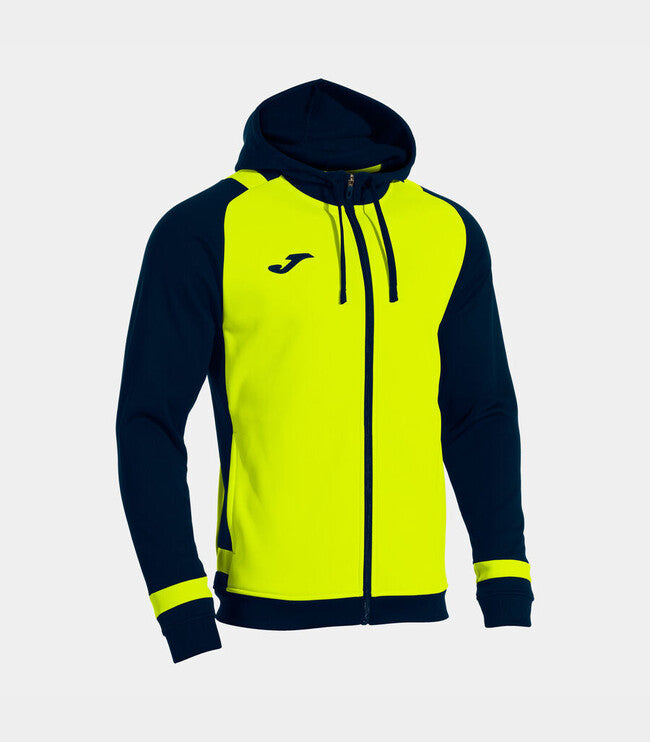 PHOENIX III ZIP-UP HOODIE FLUOR YELLOW NAVY BLUE AMARILLO FLUOR