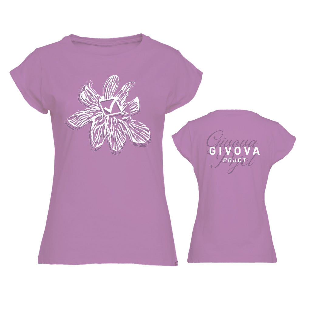 Γυναικεία μπλούζα T-SHIRT LADY FLORAL μωB
