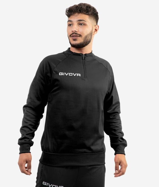 Μπουφάν MAGLIA POLARFLEECE TECNICA (HALF ZIP) 500 μαύρο
